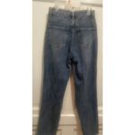 PacSun  Women's High Rise Straight Leg Jeans Blue Distressed Denim Button Sz 25 Photo 1
