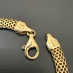 LIRM Italy 925 Vermeil Gold over Sterling Silver Tube Mesh 7.25” Bracelet 4g. Photo 6