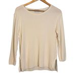 Bogner Women's Cream Viscose Silk Knit Round Neck Sweater‎ 10 Ski Minimal Preppy Photo 1