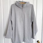 J.Crew • University Terry Long Half-zip Tunic sweatshirt pullover heathered grey Photo 0