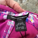 French Connection Aria Faris Ruffle Trim Top NWT Women’s Size 8 Pink Multi Photo 6