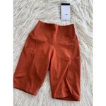 Nike One High-Waisted 8" Biker Shorts With Pockets Burnt Sunrise Size XS Photo 4