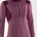 Lululemon  Run Your‎ Heart Out Pullover Quarter Zip in Heathered Plum Photo 0