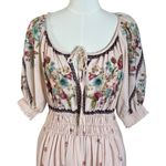 Anthropologie  The Somerset Puff Sleeve Maxi Dress Cream Floral Medium Cottage Photo 9