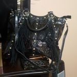 Fashion Fringe Tote Bag With Round Studs Gold Photo 4