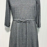 Torrid Scoop Neck Elastic Drawstring Waist Knit Sweatshirt Dress Gray Size 00 Photo 0