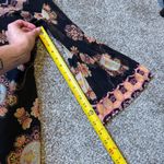 Vtg INC Boho Indie Trendy Black And Multicolor Floral Round Neck Bell 3/4 Sleeve Photo 5