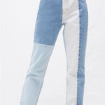 PacSun  Eco Hopper Patch Mom Jeans Women Size 27‎ Boho Retro Patchwork Trendy Photo 0