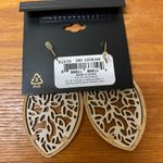 Massini  LARGE FILIGREE STYLE CUTOUT TEARDROP DANGLE EARRINGS Photo 1