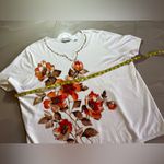 Alfred Dunner Plus size 2X Womens Cream Pullover Sweater Short Sleeve Floral Brown Photo 10