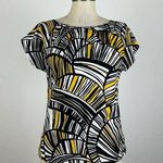 Trina Turk  Pattern Ruffle Cap Sleeve Blouse Photo 0