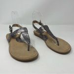 Born BOC Metallic Silver Cutout Vegan Faux Leather T Photo 13