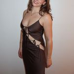 LIONESS  Maxi Dress brown satin Photo 3