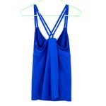 Athleta  size Large blue tank top‎ built in bra strappy athletic athleisure Photo 1