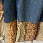 Young Threads Patchwork Denim Cardigan - Blue, Cream, and Red Photo 7