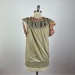 Anthropologie  Tiny Floral Capped Sleeve Top Photo 6
