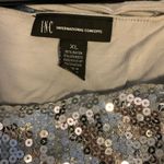 22. INC Sequined Tank Top Silver Size XL Photo 4
