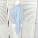 Anthropologie Broadway 38  Rhinestone Fringe Balloon Sleeve Sweater Blue XL‎ Photo 1