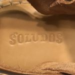 Soludos  Women’s Minorca Tan Leather Ankle Strap Platform Espadrille Wedges Photo 6