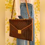 Escada vintage leather shoulder hand briefcase Photo 1