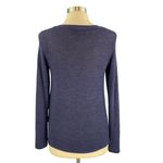 Anthropologie Sunday In Brooklyn Navy Twist Hem V-Neck Knit Sweater Photo 5