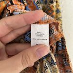 MELLODAY 🦋  Off the Shoulder Orange Yellow Paisley Mid Sleeve Boho Blouse Medium Photo 2