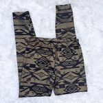 Xhilaration Gold Black Metallic Aztec Print Leggings Medium Photo 0