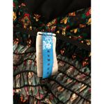 Azules Maxi Dress Women's Medium Black Floral Smocked Strapless Pullover Photo 9