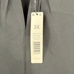 Nic+Zoe  Easy Keyhole Top Size 3X NWT Blouse Black Plus Curvy Office Work Basic Photo 5