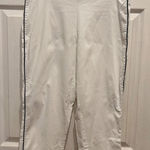 Style & Co  White Ankle Pants Women's Large Black Tuxedo Stripe Party Club Photo 0