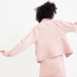 Madewell  The Raglan Oversized Jean Jacket in Dusty Rose Pink Photo 2