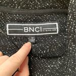 BNCI by Blanc Noir  Women's Textured Tweed Drape Jacket Black M Photo 2