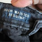 Aeropostale Black Highwaisted Floral Embroidered Raw Hem Jeggings Denim Jeans Photo 5