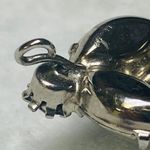 Rhinestone Vintage Pendant Shade of Blue and Clear Stones Rounded Teardrop Shape Photo 6