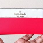 Kate Spade New York Red Multi Staci Colorblock Large Slim Bifold Wallet Photo 0