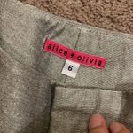 Alice + Olivia  silver metallic dress pants 6 Photo 6