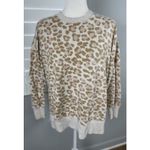Aerie  Oversized Desert Sweatshirt Animal Print Side Slit Pullover XS LEOPARD Photo 8