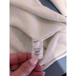 Madewell white sweater size S cotton waffle knit v neck quarter sleeves Photo 5