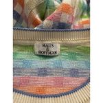 Maus & Hoffman Rainbow Plaid Knit Sweater Crewneck Long Sleeve Size XL Green Photo 3
