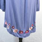 Dizzy Lizzy Blue Ruffle Off Shoulder Embroidered Dress Size M Photo 3