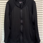 Koi Lite‎ Black Zip Up Jacket Size Medium Medical Sherpa Lining Logo Pockets Photo 0