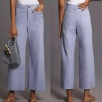 Anthropologie Maeve X The Colette Wide Leg Crop Pants Trousers Lilac Purple Photo 1