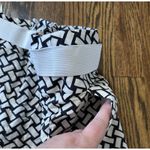 Antonio Melani Black White Linen/Silk Blend Pencil Skirt Pockets Sz 6 Lined EUC Photo 9