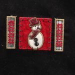 Black Snowman Vintage Christmas Holiday Granny Party Cottage Dress Plus 22W Photo 3