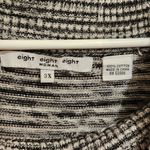 eight eight eight Gray Striped Knitted Long Sleeve Cowl Neck Sweater Dress 3X Photo 5