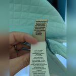 LL Bean Quilted Sweatshirt Mockneck Tunic Colorblock Turquoise Medium Petite Green Size undefined Photo 6