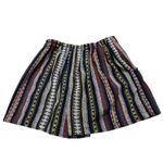 Color of Heat Striped Boho Festival Mini Skirt Elastic Waist Black Size M Photo 2