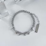 Link Chain Bracelet for Men Women Streetwear Unisex Hip Hop Style Silver Photo 4