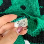 Vintage Bel Ami Green Black Silver Metallic Crewneck Sweater Size L Photo 4