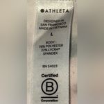 Athleta Women’s  leggings - size Large - white w/ swooshes of gray, pink, purple Photo 6